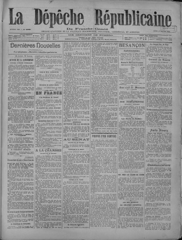 17/07/1919 - La Dépêche républicaine de Franche-Comté [Texte imprimé]