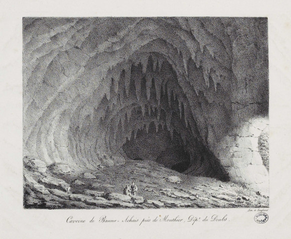 Caverne de Baume-Achais près de Mouthier, Dép.t du Doubs [estampe] / Lith. de Langlumé , [S.l.] : [s.n.], [1800-1899]
