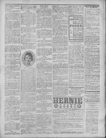 09/02/1921 - La Dépêche républicaine de Franche-Comté [Texte imprimé]