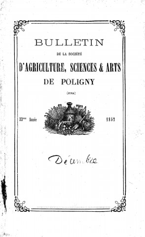 01/01/1892 - Bulletin de la Société d'agriculture, sciences et arts de Poligny [Texte imprimé]