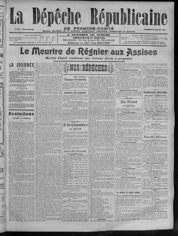 06/07/1906 - La Dépêche républicaine de Franche-Comté [Texte imprimé]