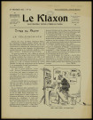 Le klaxon [Texte imprimé] : journal humoristique, fantaisiste et mondain des tranchées