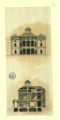 Plan de la maison de Monsieur de la Rivière, trésorier de Cayenne, bâtie au chef-lieu de la colonie. Elévation et coupe / Pierre-Adrien Pâris , [S.l.] : [P.-A. Pâris], [1700-1800]