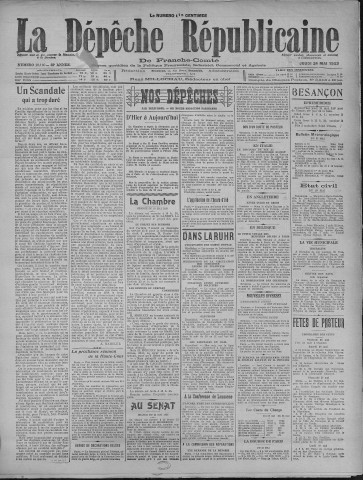 24/05/1923 - La Dépêche républicaine de Franche-Comté [Texte imprimé]