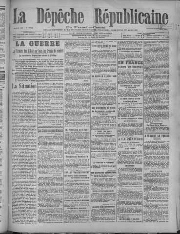 25/09/1918 - La Dépêche républicaine de Franche-Comté [Texte imprimé]