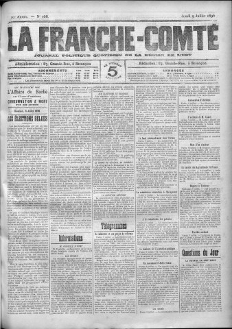 09/07/1896 - La Franche-Comté : journal politique de la région de l'Est