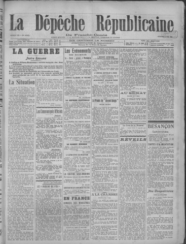 08/05/1918 - La Dépêche républicaine de Franche-Comté [Texte imprimé]
