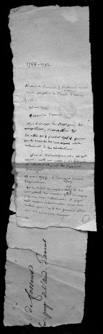 Ms 627 - Lettres de Ferdinand Dubois de Fosseux, secrétaire perpétuel de l'Académie d'Arras, à D. Grappin, du 1er janvier 1787 au 18 juillet 1792