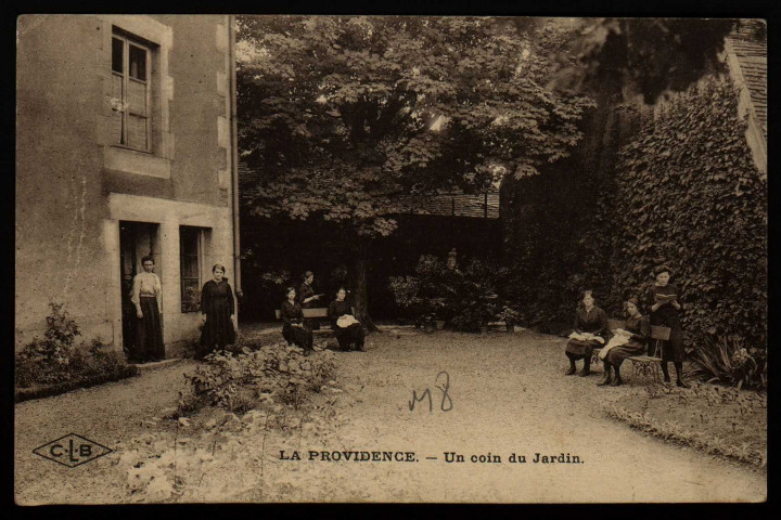 La Providence. - Un coin du Jardin [image fixe] , Besançon : Etablissements C. Lardier ; C-L-B, 1915/1926