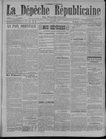 27/07/1923 - La Dépêche républicaine de Franche-Comté [Texte imprimé]