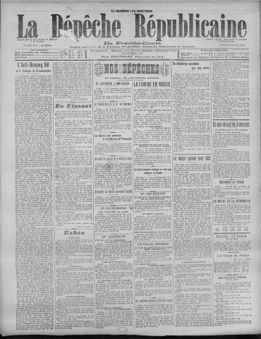 19/08/1921 - La Dépêche républicaine de Franche-Comté [Texte imprimé]