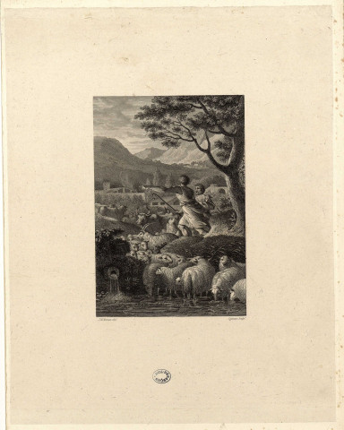 Bergers et troupeaux [image fixe] / J.M. Moreau delt., Lejeune sculpt. , 1750/1850
