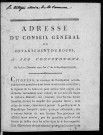 Adresse du Conseil général du département du Doubs à ses concitoyens. Du jeudi 19 décembre 1792, l'an 1er de la République française