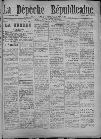 10/08/1917 - La Dépêche républicaine de Franche-Comté [Texte imprimé]