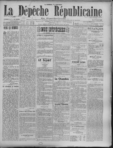 09/04/1925 - La Dépêche républicaine de Franche-Comté [Texte imprimé]