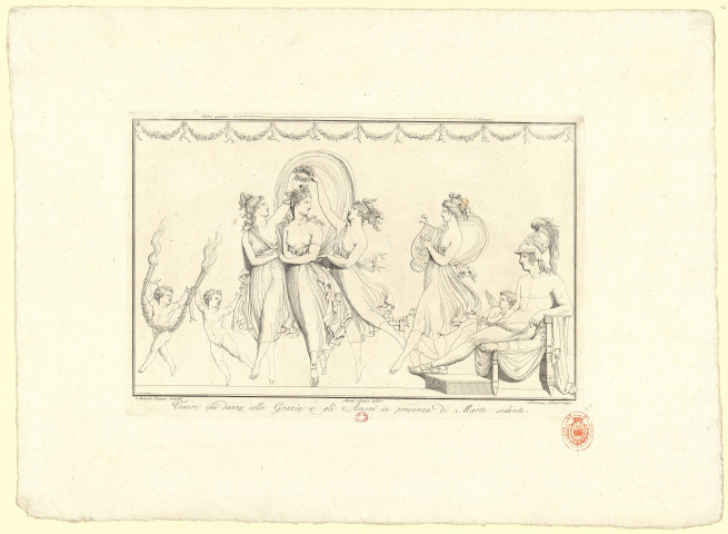 Vénus dansant avec les grâces en présence de Mars [image fixe] / Antonio Canova inventi, Landi Senese delin., Tommaso Piroli incise , 1750/1850