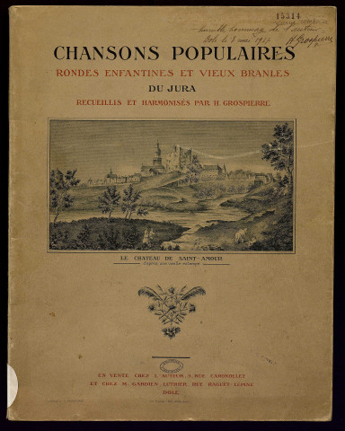 Chansons populaires, rondes enfantines et vieux branles du Jura /