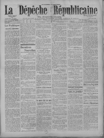 05/08/1920 - La Dépêche républicaine de Franche-Comté [Texte imprimé]