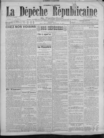 25/12/1921 - La Dépêche républicaine de Franche-Comté [Texte imprimé]