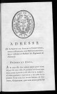Adresse de la Société des Amis de la Constitution, séante à Besançon. aux officiers patriotes, sous-officiers et soldats du régiment de Piémont