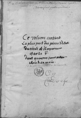 Ms Granvelle 86 - Apologie de l'empereur Charles-Quint (13 août 1516-20 août 1537)