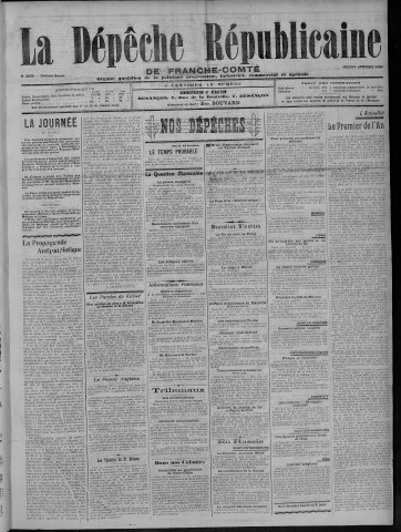 04/01/1906 - La Dépêche républicaine de Franche-Comté [Texte imprimé]