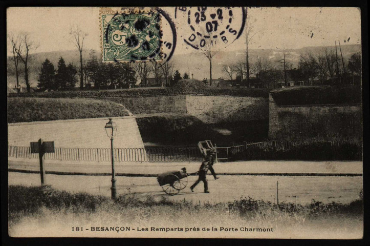 Besançon - Besançon - Les Remparts près de la Porte Charmont. [image fixe] , 1904/1930