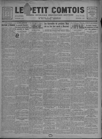 02/01/1934 - Le petit comtois [Texte imprimé] : journal républicain démocratique quotidien