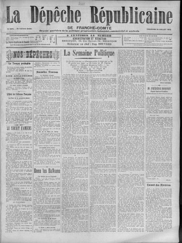 13/07/1913 - La Dépêche républicaine de Franche-Comté [Texte imprimé]