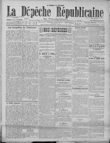 22/12/1924 - La Dépêche républicaine de Franche-Comté [Texte imprimé]
