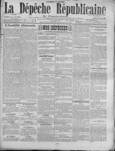 19/01/1925 - La Dépêche républicaine de Franche-Comté [Texte imprimé]