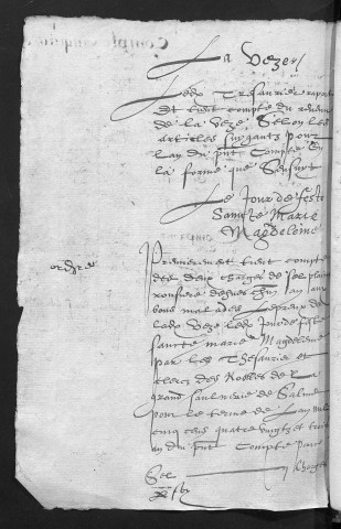 Comptes de la Ville de Besançon, recettes et dépenses, Compte de Jehan Cabet (1er juin 1583 - 31 mai 1584)