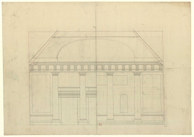 Porte : élévation [Dessin] , 1750/1799