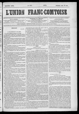 14/05/1875 - L'Union franc-comtoise [Texte imprimé]