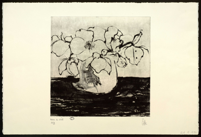 Roses de Noël [estampe] / Céelle , [Paris : Atelier Georges Leblanc, 1976]