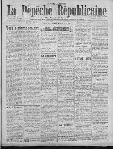 23/11/1921 - La Dépêche républicaine de Franche-Comté [Texte imprimé]