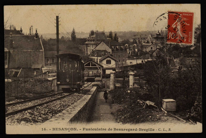 Besançon - Besançon - Funiculaire de Beauregard-Bregille. [image fixe] , Besançon : Phototypie artistique de l'Est C. Lardier, Besançon (Doubs), 1904/1913