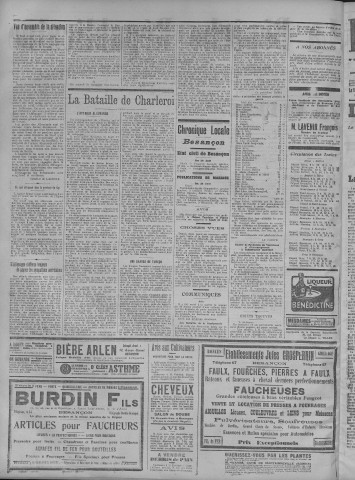29/08/1914 - La Dépêche républicaine de Franche-Comté [Texte imprimé]