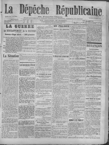 24/07/1918 - La Dépêche républicaine de Franche-Comté [Texte imprimé]