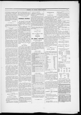 23/11/1884 - Le Paysan franc-comtois : 1884-1887