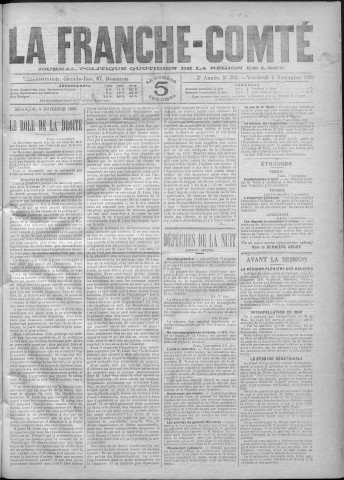 08/11/1889 - La Franche-Comté : journal politique de la région de l'Est
