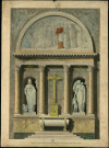 [Autel de la chapelle dédiée à Saint-Jean-l'Aumonier, à l'asile de Bellevaux de Besançon]. 12 pieds [0 m 175] [image fixe] , [Besançon], [1819 ?]