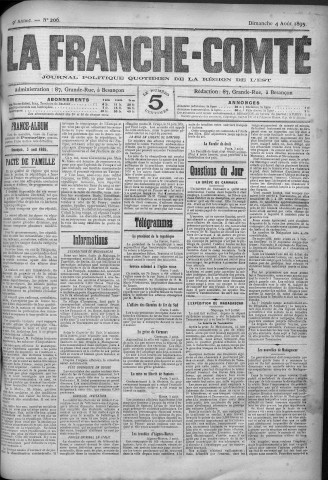 04/08/1895 - La Franche-Comté : journal politique de la région de l'Est