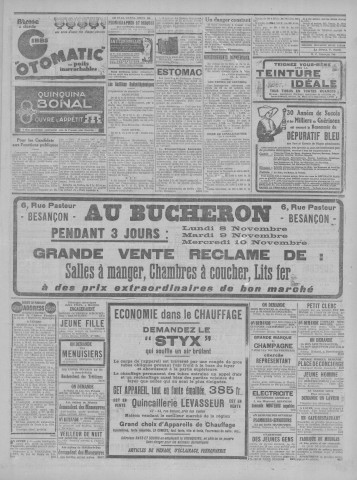 07/11/1926 - Le petit comtois [Texte imprimé] : journal républicain démocratique quotidien