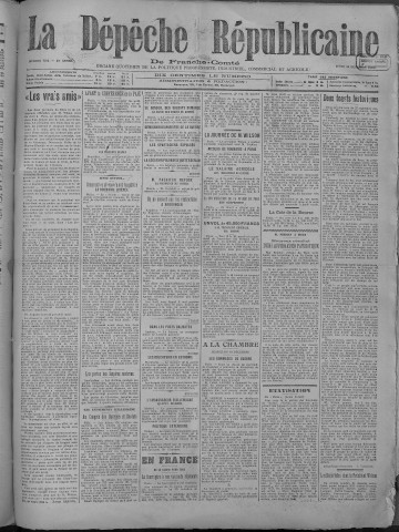 19/12/1918 - La Dépêche républicaine de Franche-Comté [Texte imprimé]