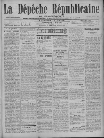 23/04/1909 - La Dépêche républicaine de Franche-Comté [Texte imprimé]