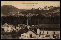 Besançon [vue au 1er plan sur une partie des anciens abattoirs, au fond sur la vieille ville et la citadelle] [image fixe] , Besançon : "Edit. L. Gaillard-Prêtre, 1912/1920