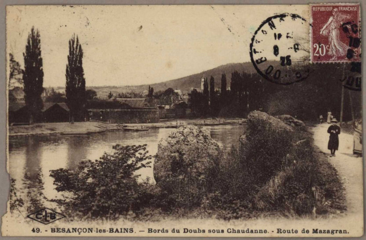 Bords du Doubs sous Chaudanne, route de Mazagran.
