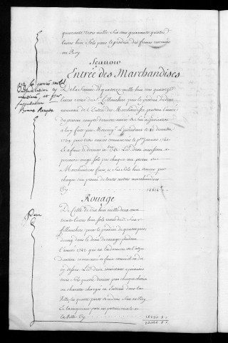 Comptes de la Ville de Besançon, recettes et dépenses, Compte de Ferdinand Pagot (1742)