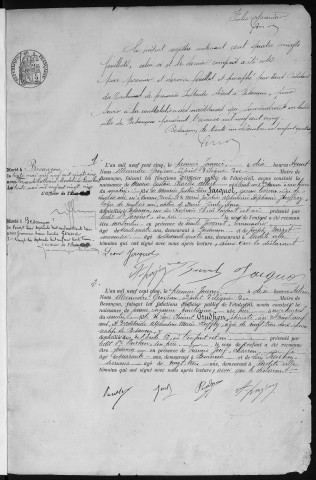 Registre des naissances, 1905